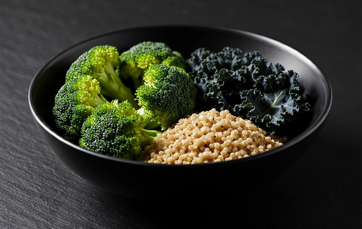 Frische Zutaten auf dunklem Untergrund